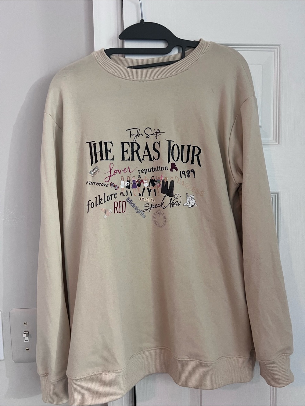 Taylor Swift Beige The Eras Tour Graphic Sweatshirt